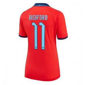 England Marcus Rashford #11 Replica Away Stadium Shirt for Women World Cup 2022 Short Sleeve
